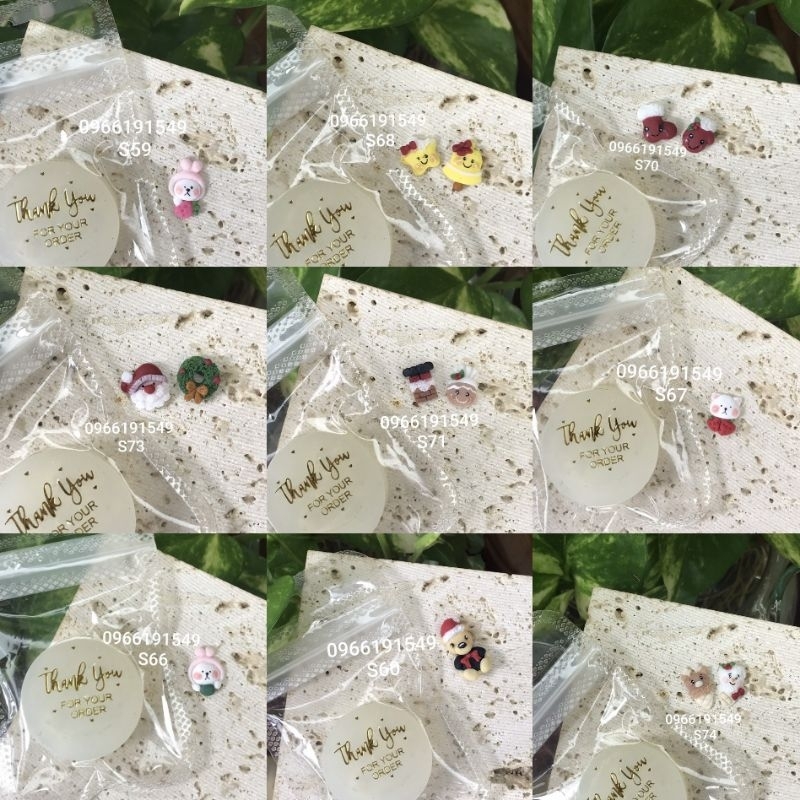 khuôn silicon charm thú nail