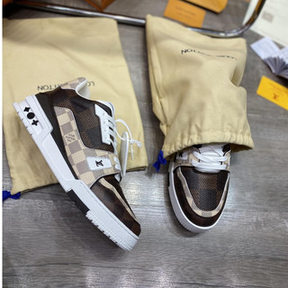 L hàng luxury l giày thể thao trainer 54 nâu caro bản cao cấp đẹp nhất thị trường full bill box