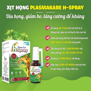 HSpray xịt họng cho bé và cả gia đình giúp giảm  viêm , giảm rát họng và giảm ho