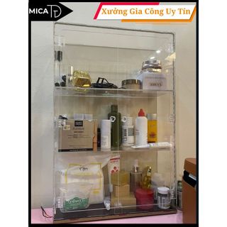 Tủ mỹ phẩm để bàn chống bụi mica size lớn ( 40x15x60)