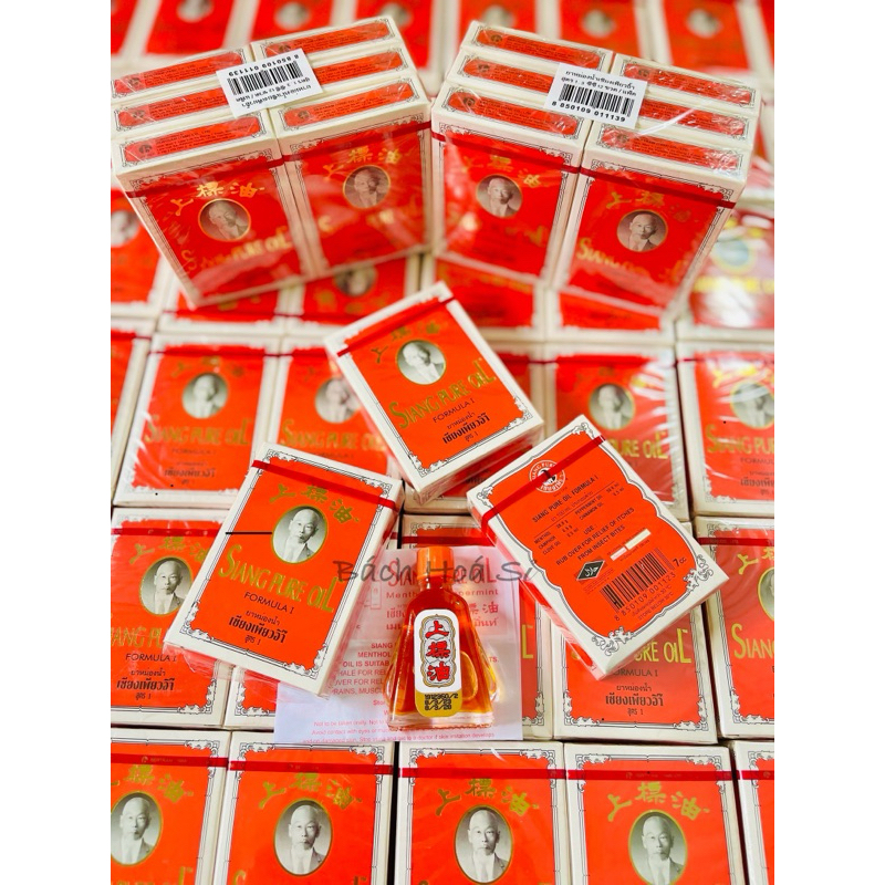 Combo 6 Chai Dầu Gió Ông Già Thái Lan Siang Pure Oil Formula đỏ 7cc