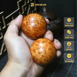 Bi lăn tay gỗ Nu Huyết Long 5cm mộc thơm vân đẹp - Thư giãn, kích thích huyệt đạo | Thiên Mộc Bảo