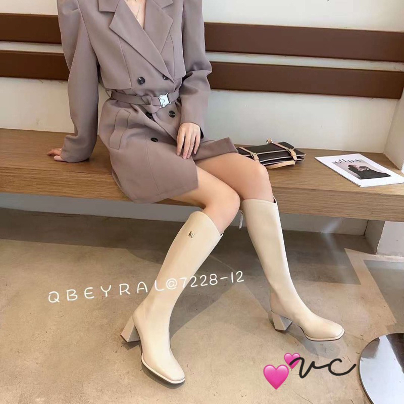 💕💕💕Bốt đùi da Qbel da mềm 2 màu