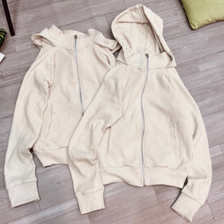 Áo Khoác nữ chất len gân tăm HÀN QUỐC siêu mát, Áo Khoác nữ mỏng chất gân tăm màu kem trơn GÂN LEN TĂM TRƠN KEM