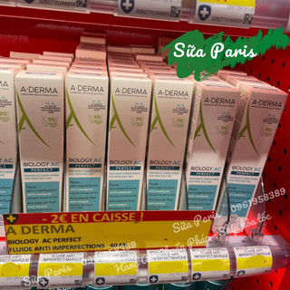 Kem A-Derma Ac Perfect dưỡng, chăm sóc da toàn diện, ngăn ngừa mụn, dưỡng da và kiểm soát dầu_Sữa Paris Aderma