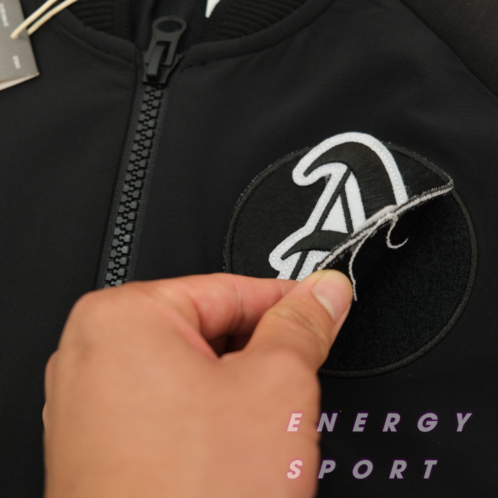 Áo Khoác Bomber Thể Thao Unisex Adidas VRCT Jacket Đen/Cam - EA0372