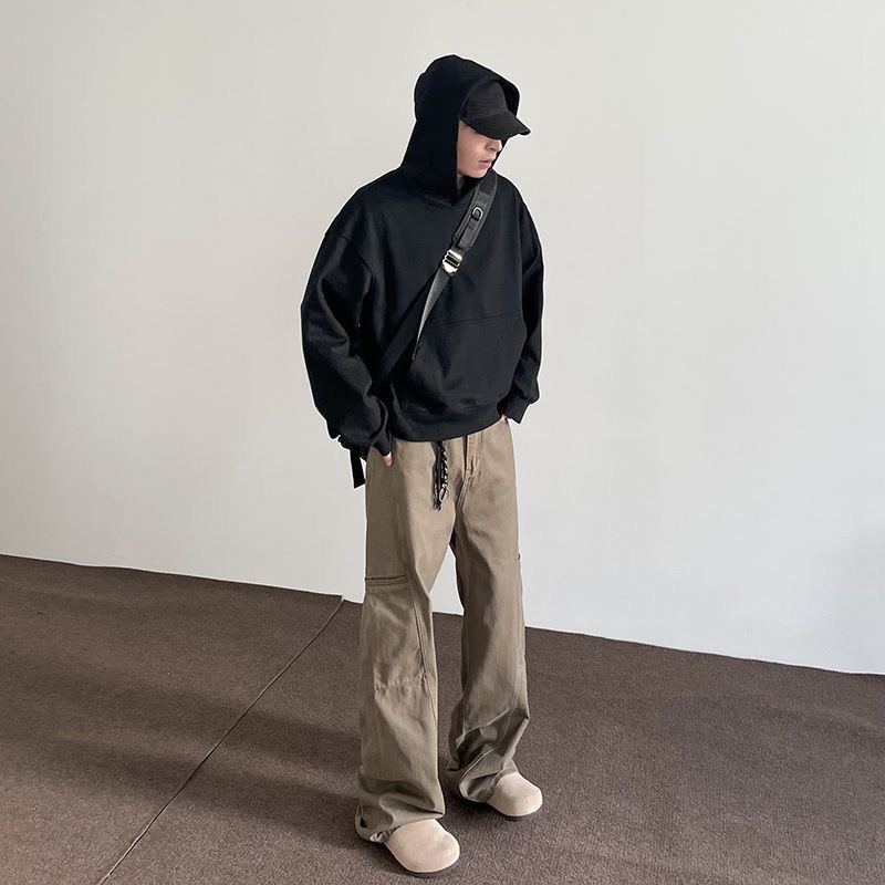 BROWN TROUSERS - Quần nam ống suông basic trendy