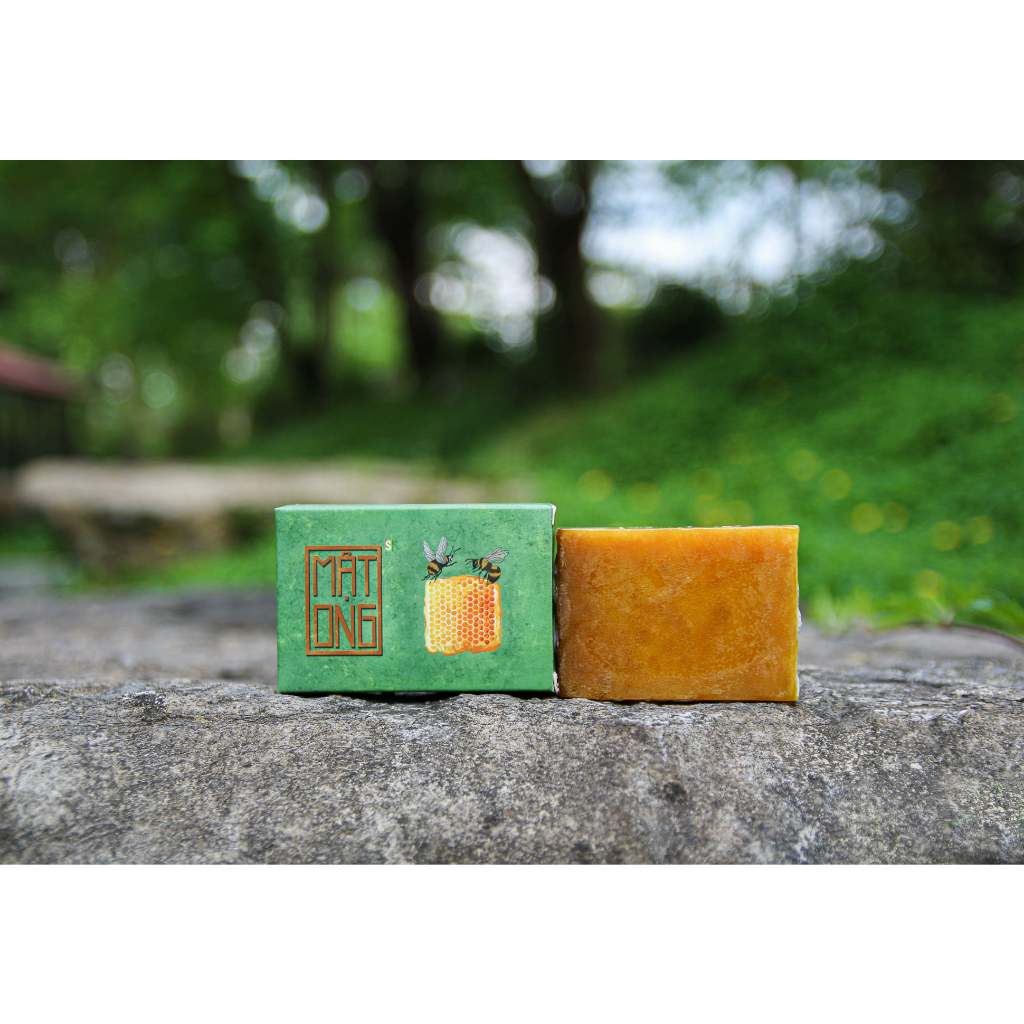 Combo 5 bánh xà bông mật ong nghệ tặng 3 túi tạo bọt
