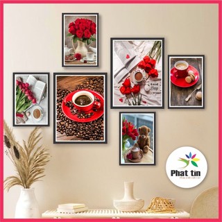 TRANH TREO TƯỜNG, DÁN TƯỜNG Inphattin decor trang trí quán cà phê, chỉ cần dán không cần khoan tường, siêu nhẹ, bền.