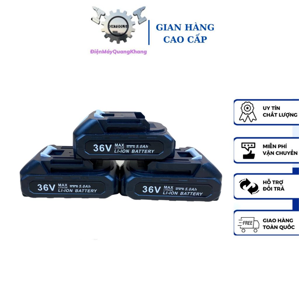 Pin MAKITA 36v 5 cell  chân pin phổ thông