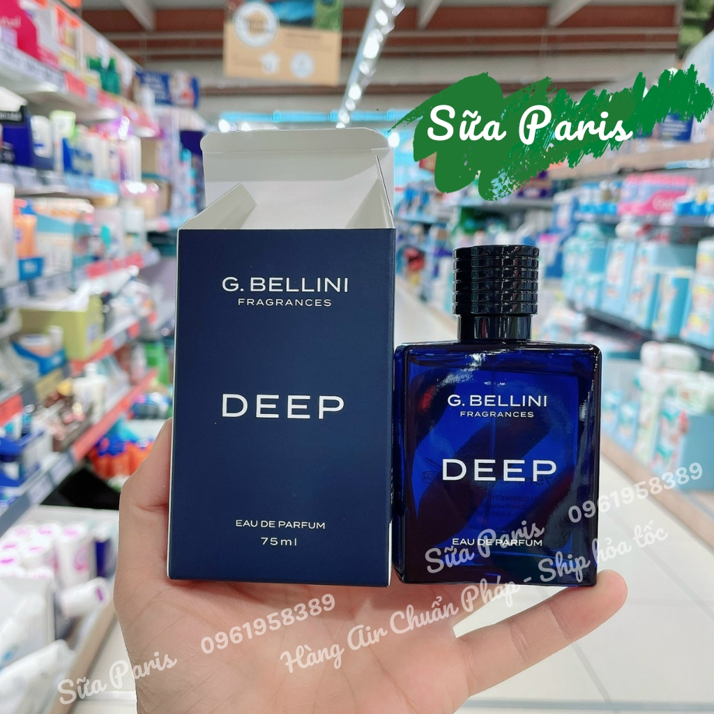 Nước hoa dành cho nam DEEP - G.bellini EDT 75ml, hàng Pháp có bill_Sữa Paris Aderma