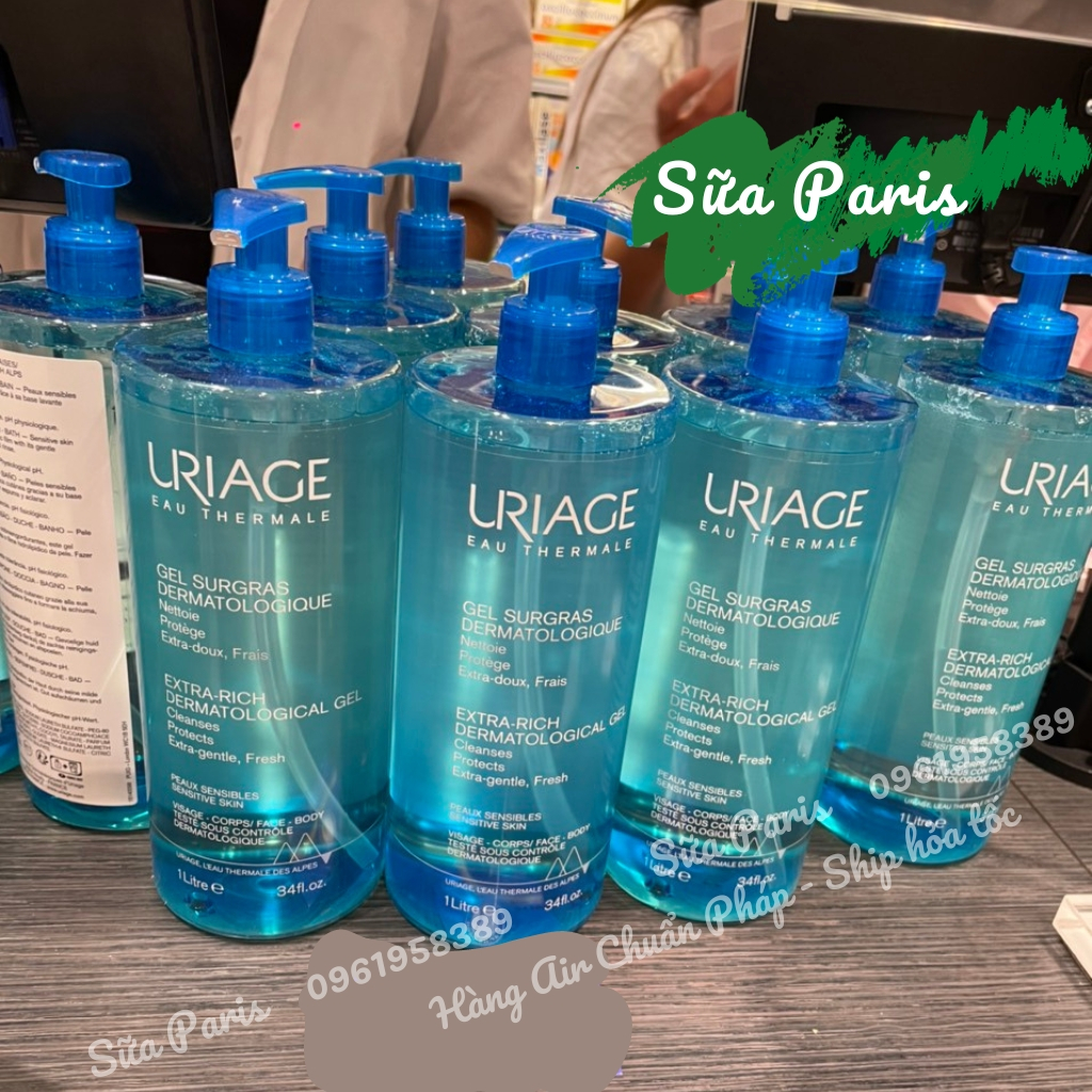 Sữa tắm Uriage giảm mụn lưng siêu thích, uriage extra rich dùng được cho cả gia đình_Sữa Paris Aderma