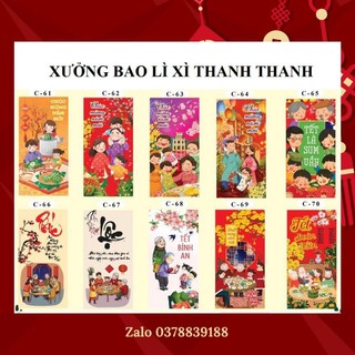 Combo sỉ 1050 bao lì xì Tết 2024 nhiều mẫu ngẫu nhiên