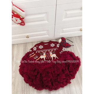 Set bộ áo len kèm chân váy bồng tutu chipchin