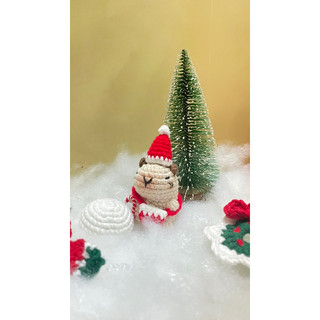 Chuột lang Capybara Noel bằng len