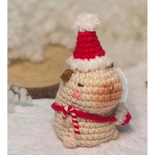 Chuột lang Capybara Noel bằng len