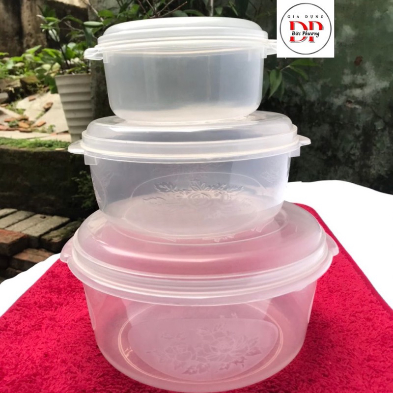 Âu nhựa đựng cơm,âu đượng thức ăn có nắp Việt Nhật