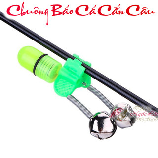 Bộ 2 cái - chuông báo cá gắn đầu cần câu - có đèn báo - khi cá ăn căn câu thì chuông tự kêu báo hiệu