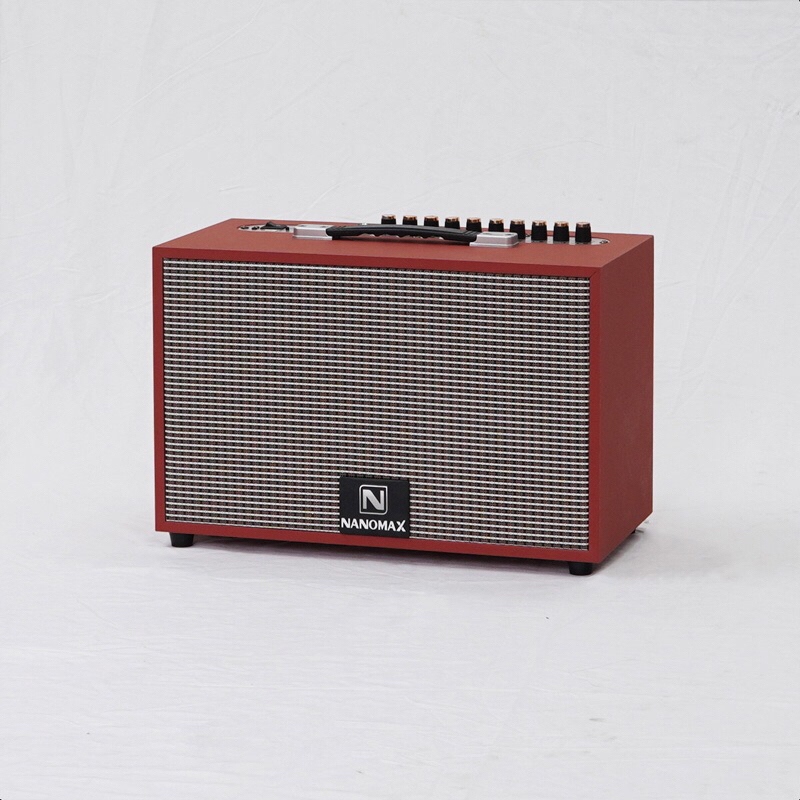 Loa Karaoke Xách Tay Nanomax K-01 (Loa 2 đường tiếng, Bass 20cm, 120W, 2 Micro karaoke chống hú rít, hát nhẹ, tiếng sáng