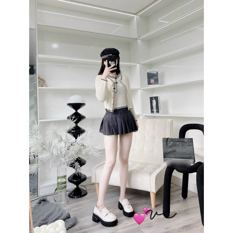 Giày moca chữ miu hộp QBE