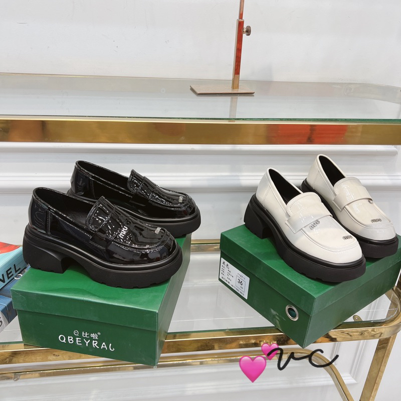 Giày moca chữ miu hộp QBE