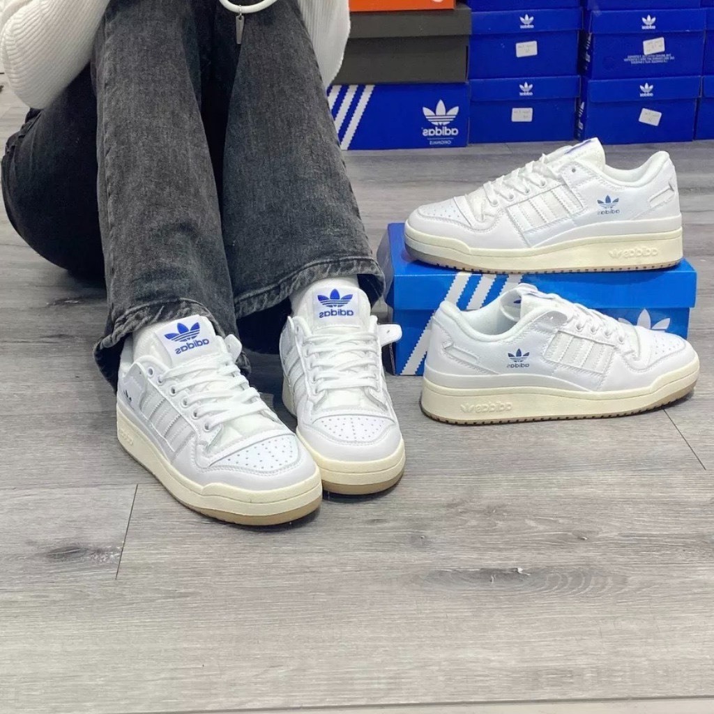 Giày Adidas Forum 84 Trắng Đen Hottrend 2023, Giày Adidas Forum Sọc Full Trắng Kiểu Dáng Thể Thao Full Bill Box