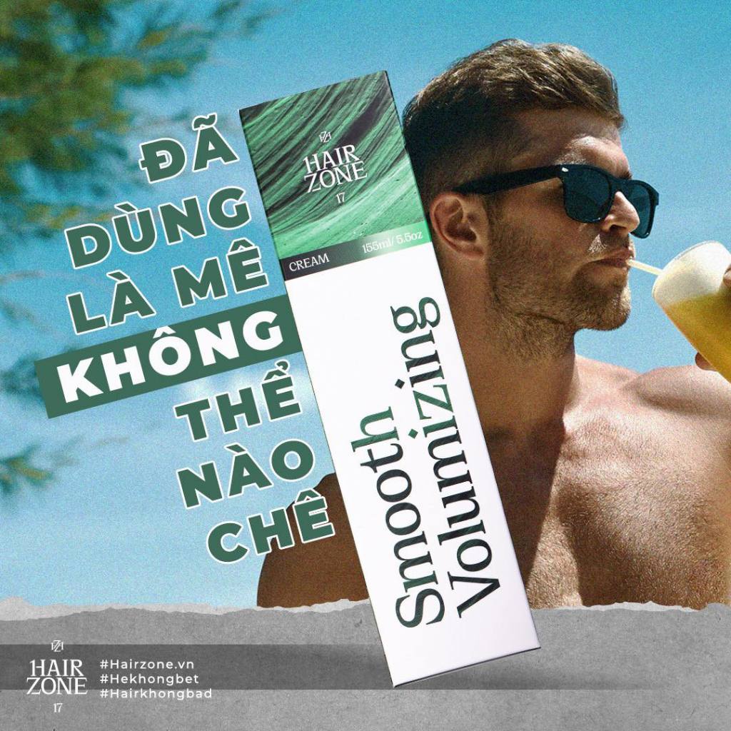 Dưỡng tóc nam Smooth Volumizing Cream giữ tóc mướt suốt 12h tóc bóng mượt by Hair Zone