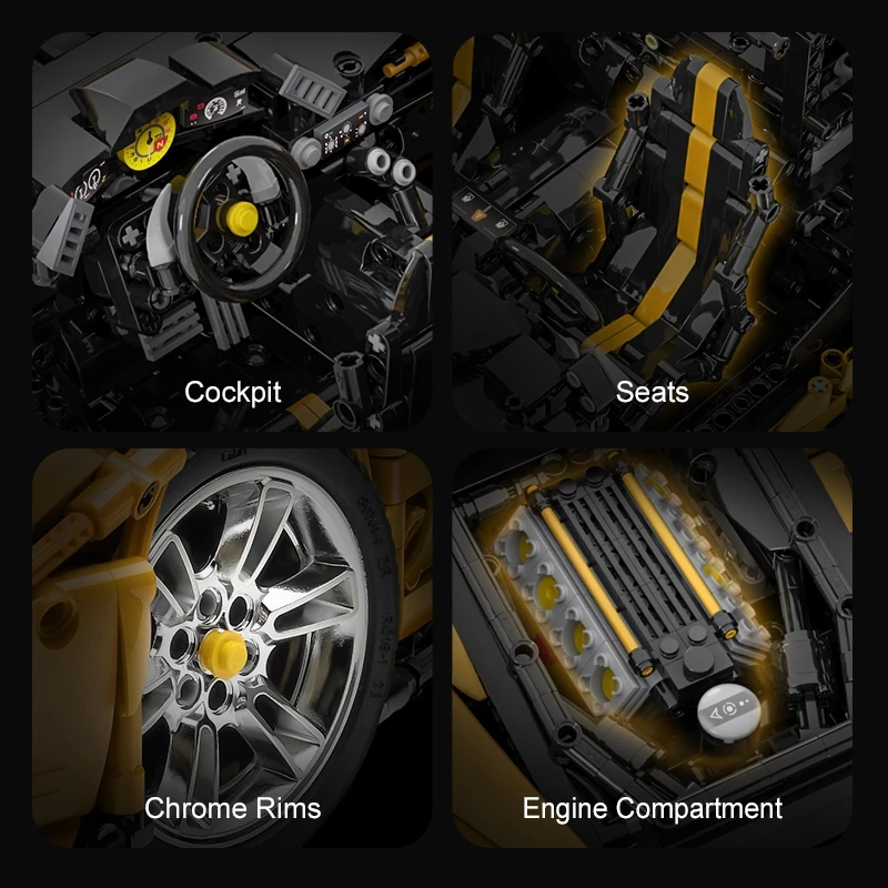 Ferradi Italia Ka Da C61057W Mô Hình Xe Technic Tỷ Lệ 1:8 Đồ Chơi Lắp Ráp 3187 Pcs Có Sẵn Động Cơ Sieuthidochoitritue