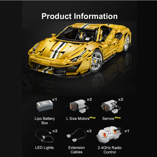 Ferradi Italia Ka Da C61057W Mô Hình Xe Technic Tỷ Lệ 1:8 Đồ Chơi Lắp Ráp 3187 Pcs Có Sẵn Động Cơ Sieuthidochoitritue