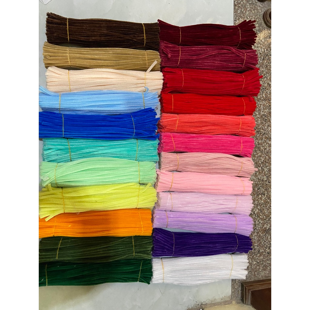 Bó 100 dây kẽm nhung làm hoa loại 1 lông xù, làm đồ thủ công handmade, DIY, hoa kẽm nhung