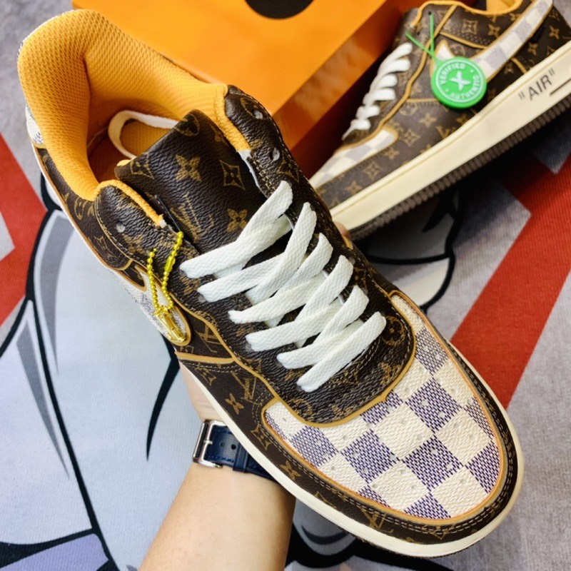 Giày LV-Phiên Bản Màu Nâu, Đen, Trắng Nam Nữ Thể Thao Thời Trang Hàng Cao Cấp Full Box