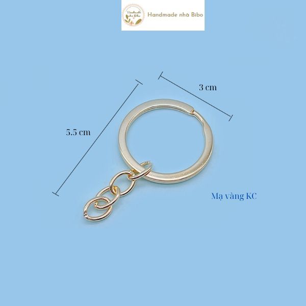 Set 10 chiếc khoen móc khóa mạ niken mạ vàng KC chống gỉ làm thủ công handmade