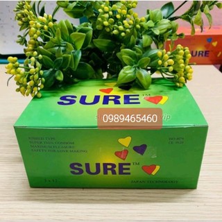 Bao cao su Sure gân gai hộp 36 cái