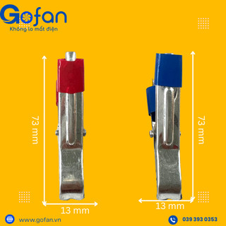 Kẹp acquy cá sấu xi xanh + đỏ 30A-7cm--gofan-giá siêu rẻ-1 cặp