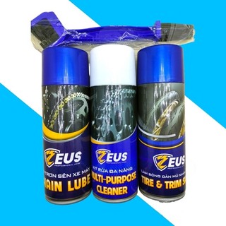 COMBO Dưỡng Sên ZEUS, Vệ Sinh Sên ZEUS và Bóng Vỏ Dàn Mủ Nhựa ZEUS
