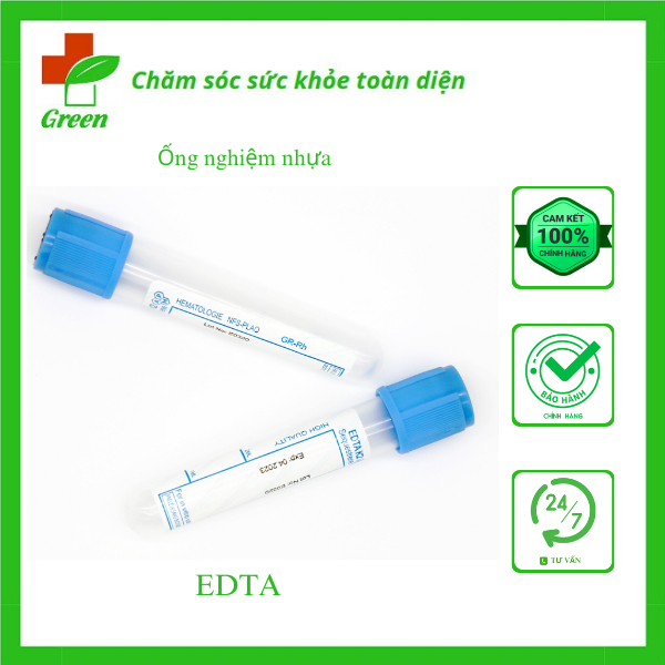 Ống Nghiệm Nhựa EDTA Chống Đông Máu [Hộp 100 Ống]