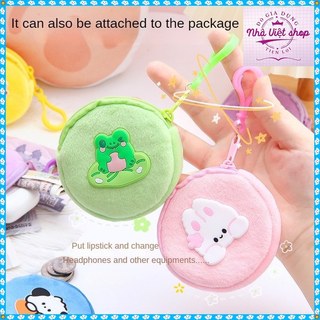 Ví Tròn Mini Làm Móc Khoá,Đựng Tai Nghe,Hình Thú Nhồi Bông Dễ Thương