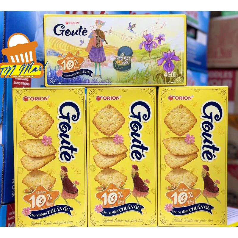 Bánh quy mè Gouté Orion hộp 4 gói x 39,6g giòn tan