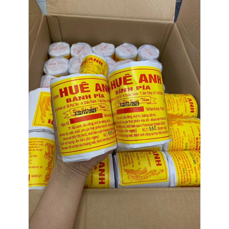 Bánh pía gói giấy nhân mỡ hành chà bông trứng muối 320g/cây 4cái