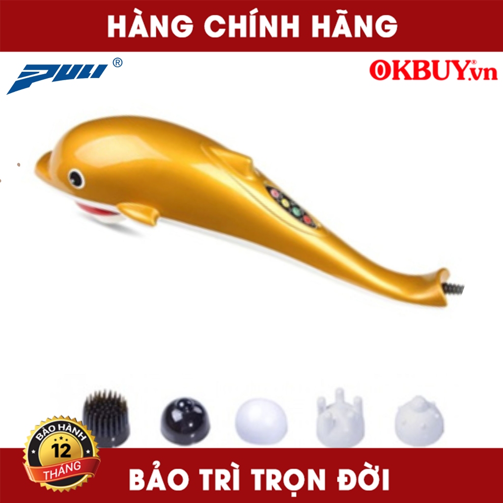 Máy massage cầm tay cá heo 6 đầu PULI PL-608B Điện tử  | OKbuy