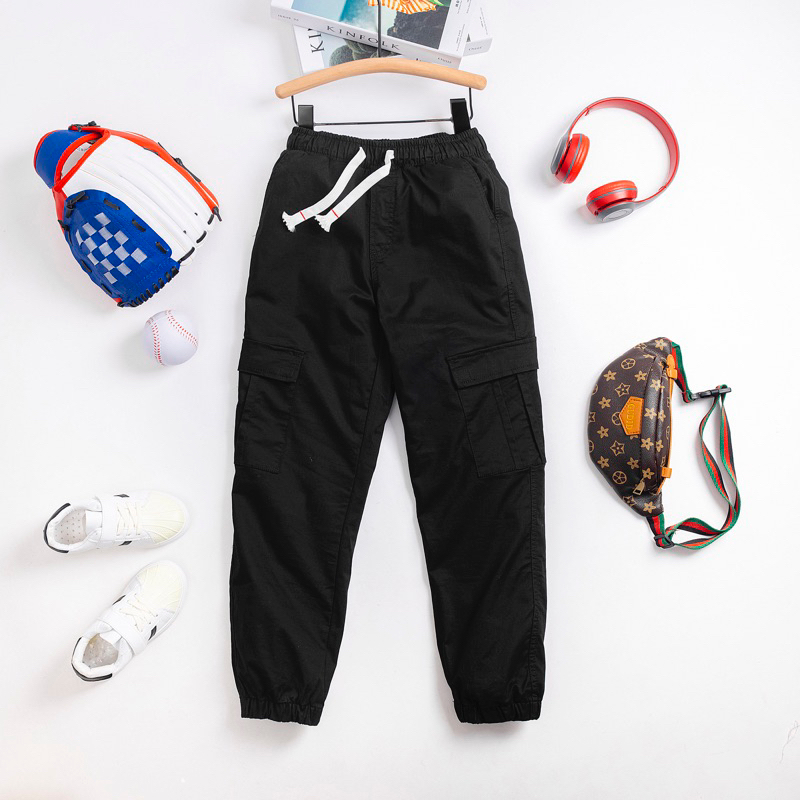 Quần Kaki dài bé trai bo gấu, size 12-55kg chất kaki co giãn nhẹ