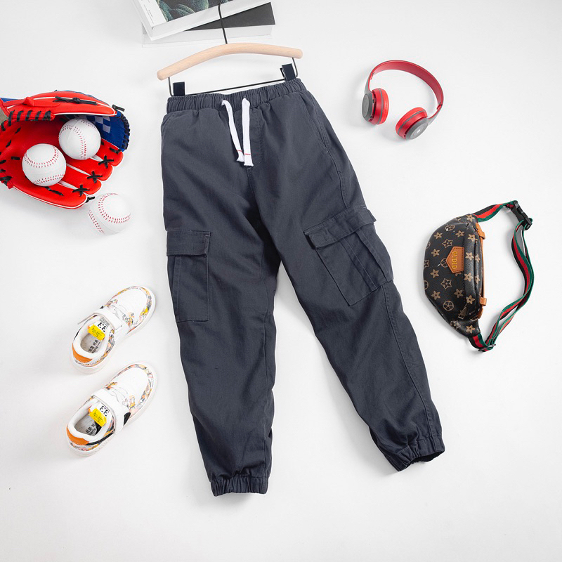 Quần Kaki dài bé trai bo gấu, size 12-55kg chất kaki co giãn nhẹ