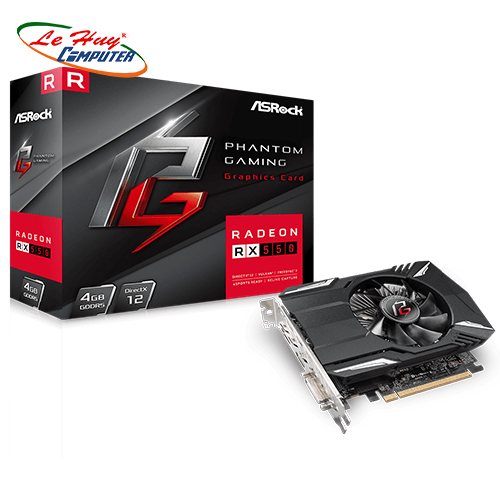 Card màn hình - VGA Asrock Radeon RX550 Phantom Gaming 4GB