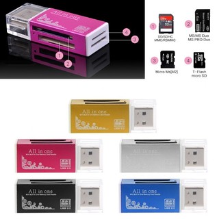 Đầu đọc thẻ nhớ đa năng w151 usb 2.0 sd/sdhc mmc tf ms