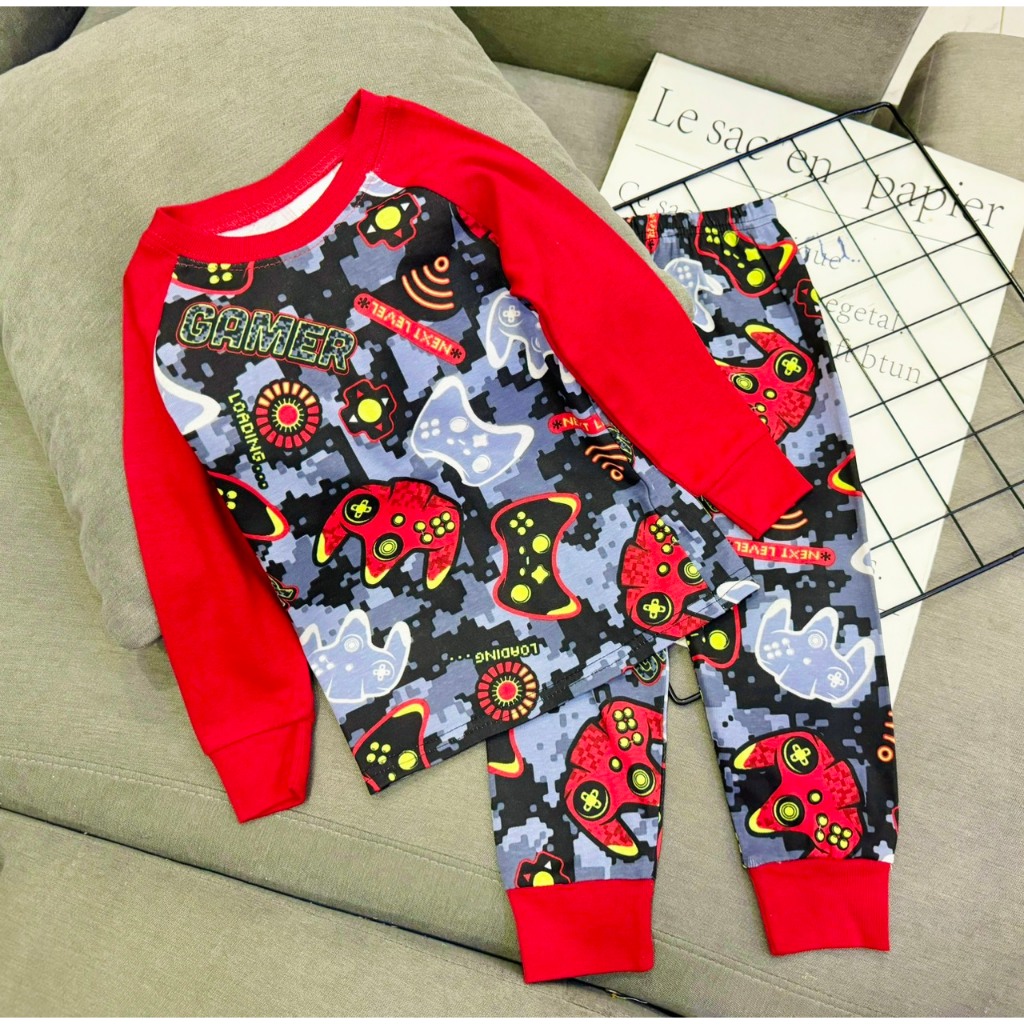 GIÁ TỐT - Bộ dài tay bé trai thun cotton hàng xuất dư xịn - FREESHIP