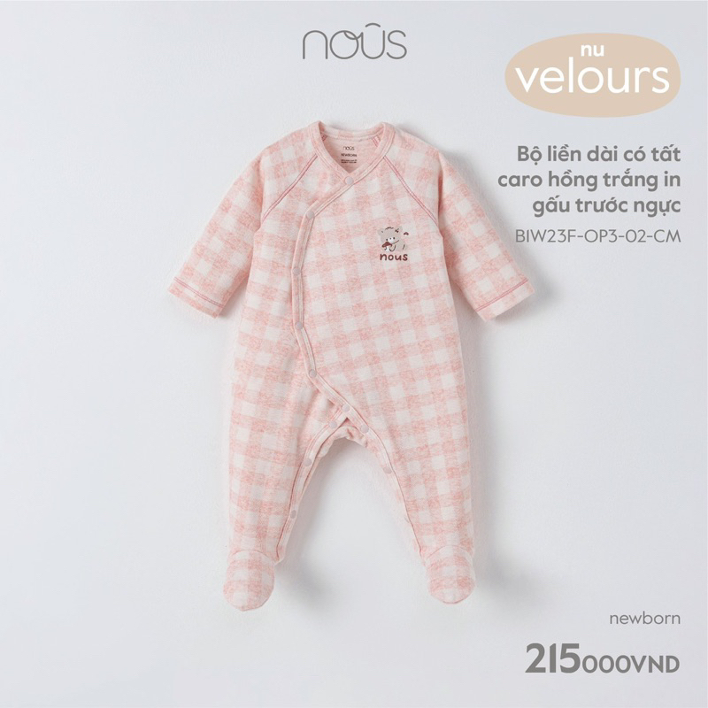 Nous - Bộ liền dài có tất thêu ngực trang trí