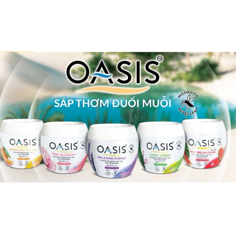 Hộp Sáp thơm đuổi muỗi OASIS 05 mùi hương cho các Bạn lựa chọn