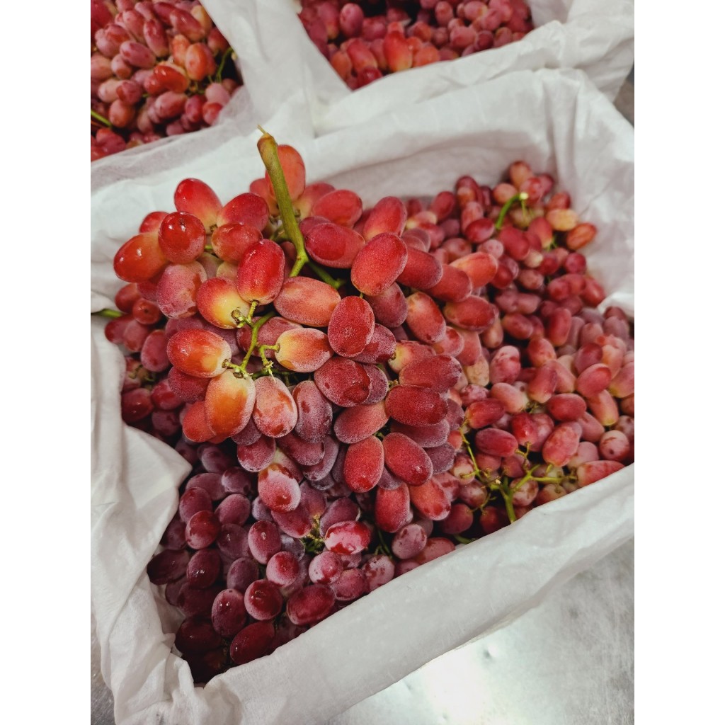 1kg Nho Ruby ngon ngọt cuống có xanh có se.