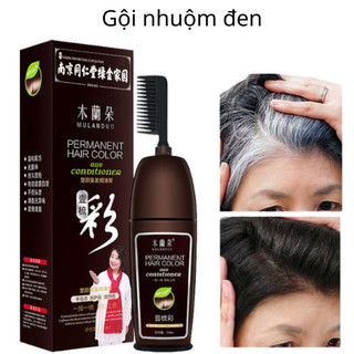 [KHÔNG DÍNH DA ĐẦU] Gội nhuộm đen tóc thảo dược (Nâu) tạo mái tóc đẹp và đều màu