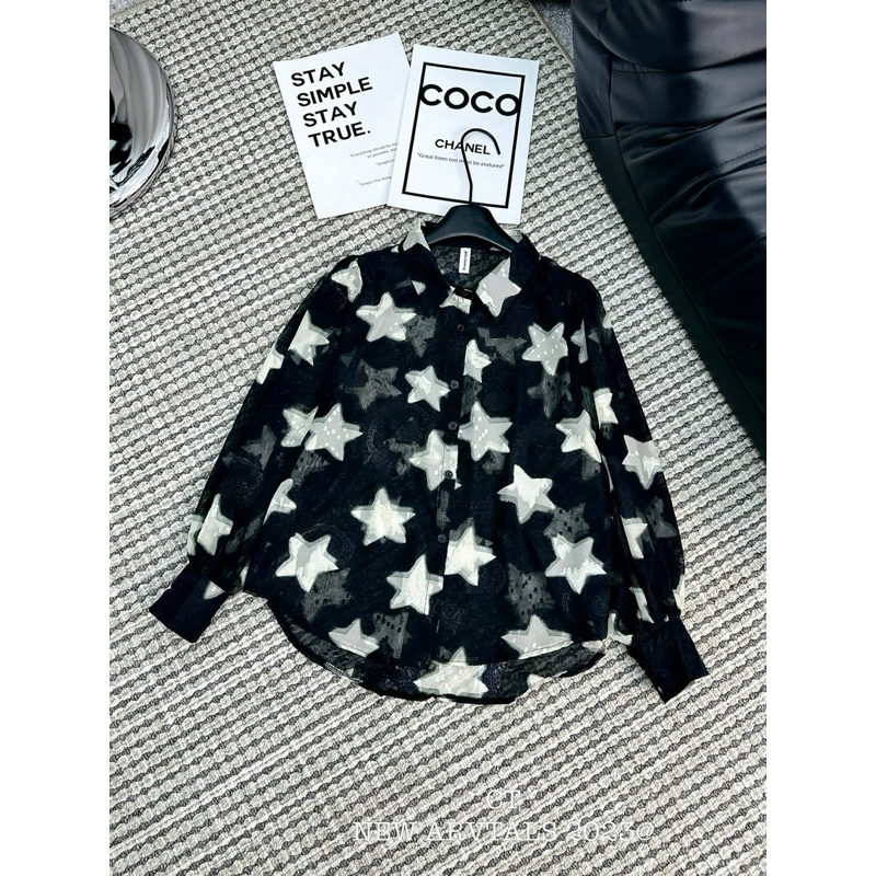 Áo sơ mi voan tơ hoa